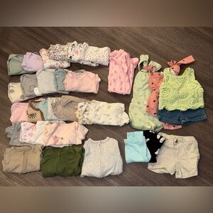 girls 0-3 months onesies / outfitss